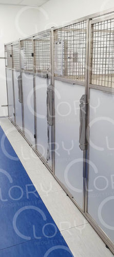 Jaula veterinaria modular - BOX001 series - Lory Progetti Veterinari srl - de acero inoxidable