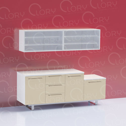 Plataforma de trabajo para clínica veterinaria - COMP006/B - Lory Progetti Veterinari srl - con cajón / con espacio de almacenamiento / con puerta