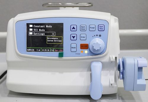 Bomba de jeringa anestesia - WRSP-605T  - Rooe Medical - 1 vía / TCI / con pantalla táctil