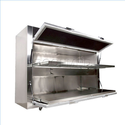 Cámara mortuoria frigorífica 2 cuerpos - GA302/3 - Rooe Medical - 3 cuerpos / de carga transversal / con puerta