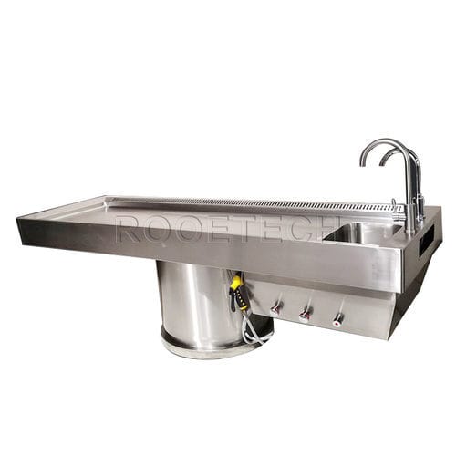 Mesa de autopsia de medicina legal - GA2003F - Rooe Medical - de disección / fija / eléctrica