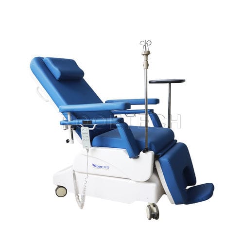 Sillón para extracción de sangre eléctrico - BXD100B Pro - Rooe Medical - de 3 secciones / con ruedas / de altura variable