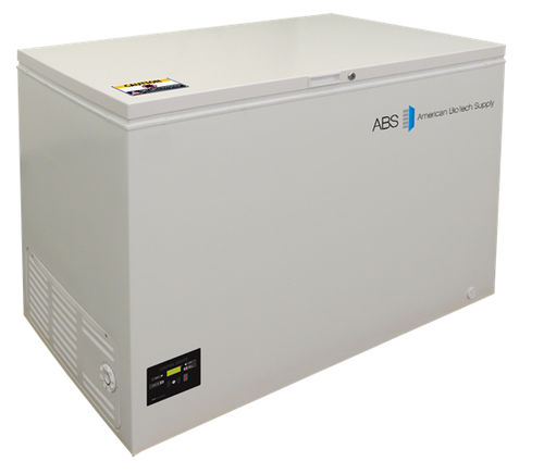 Congelador de laboratorio - ABT-15CMP - American Biotech Supply - de tipo arcón / con 1 puerta / descongelación manual