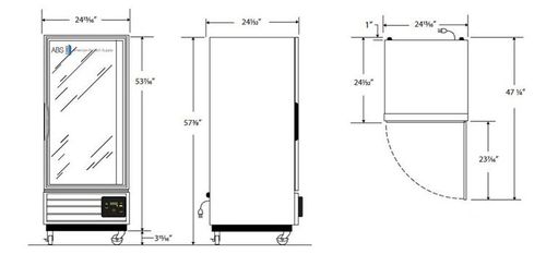 Refrigerador de laboratorio - ABT-10 - American Biotech Supply - de tipo armario / con 1 puerta
