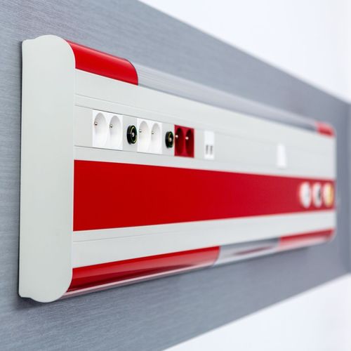 Unidad médica de cabecera de pared - MERYlight - INMED S.A. - horizontal / para habitación de pacientes / con luz