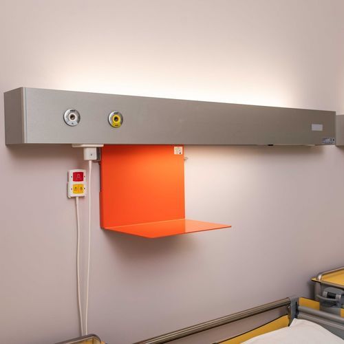 Unidad médica de cabecera de pared - MERYedge - INMED S.A. - horizontal / para habitación de pacientes / con luz