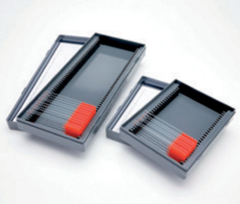 Caja para portaobjetos de microscopio - 44-1307 series - BIO-OPTICA Milano - de plástico / apilable