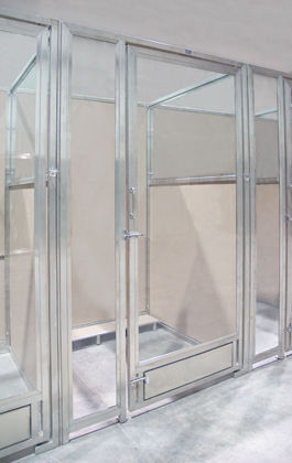 Puerta para clínica veterinaria - 1036-GD, 1048-GD  - Tristar Vet - abatible / de vidrio / con paneles de vidrio