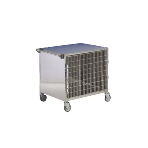 Jaula veterinaria con ruedas - 7SSTRANSPORT - DRE Veterinary - de acero inoxidable