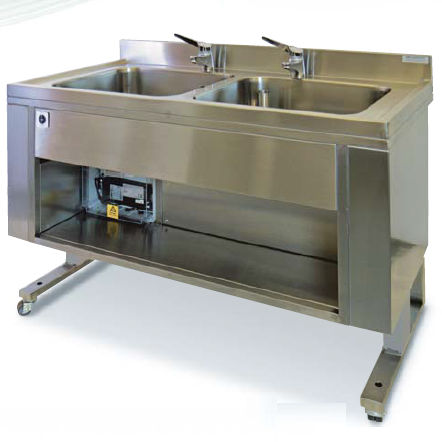 Fregadero de laboratorio - Felmed - Felcon - 2 estaciones / de acero inoxidable / de altura regulable