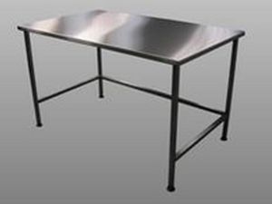 Mesa para sala blanca - Felcon - rectangular / de acero inoxidable