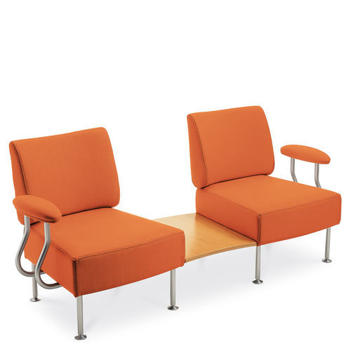 Asiento con estructura modular para sala de espera - Life - Borgo - con mesa / para 5 personas