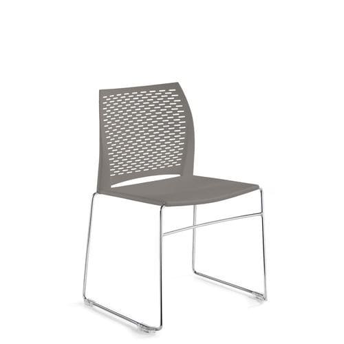 Silla de oficina para sala de espera - Net - Borgo - con reposabrazos / apilable / ergonómica