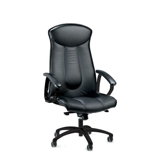 Silla de oficina con reposabrazos - Millennium - Borgo - con ruedas / con respaldo alto / neumática