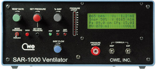 Ventilador para experimentación con animales - SAR-1000 - Bioseb - de anestesia / electrónico / para animales pequeños