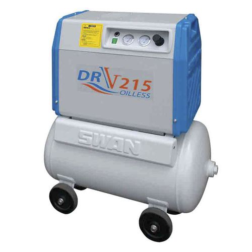 Compresor de aire para odontología - DRV-215 series - TONG CHENG IRON WORKS CO.,LTD - con ruedas / sin aceite