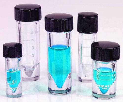 Matraz de laboratorio - NextGen™ V Vials® - SciLabware Limited - de vidrio borosilicato