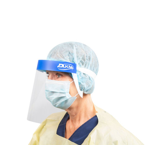 Pantalla facial de polietileno - CM-105 - Dukal Corporation - máscara integral / caja de 5 / con tratamiento antivaho