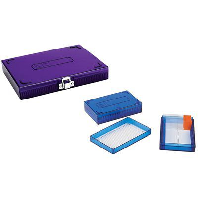 Caja para portaobjetos de microscopio - HEA15988H - HEARTHROW SCIENTIFIC - de laboratorio / para almacenamiento / de policarbonato