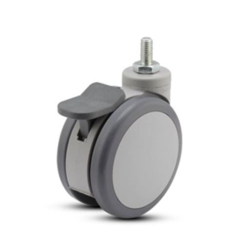 Rueda de caucho - TWIN-MED - MEDCASTER - con freno / giratoria