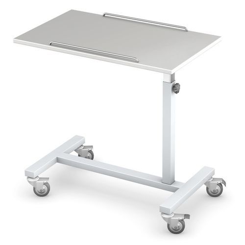 Mesa de cama de altura regulable - FRIEND SP-1 series - TECHMED - con ruedas / neumática / con accionamiento manual