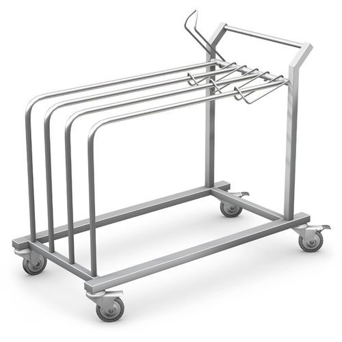 Carro para consumibles - PAP series - TECHMED - para transporte / de acero inoxidable / móvil