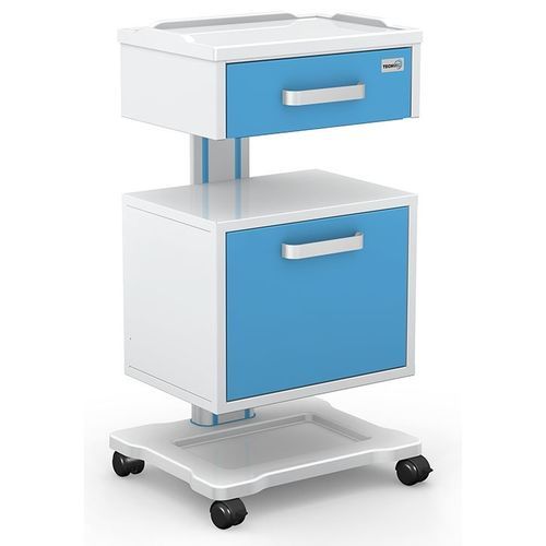 Mesa de cabecera con cajones - WD-8 series - TECHMED - con ruedas / con compartimentos
