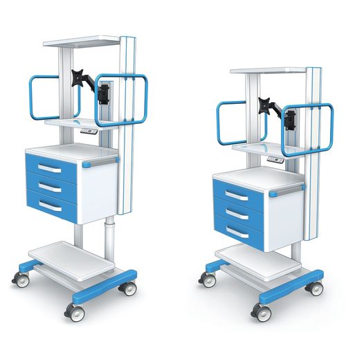 Carro médico - APAR-2 - TECHMED - para aparato / para transporte / de aluminio