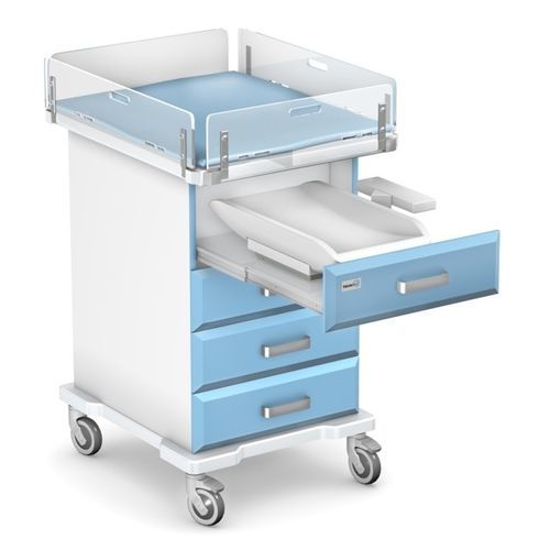 Mesa para cambiar pañales - RN series - TECHMED - cuadrada / pediátrica / con ruedas