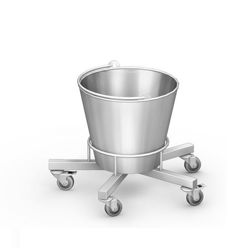 Portacuencos con ruedas - SMO-04 series - TECHMED - de acero inoxidable