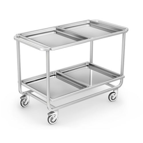 Carro para transporte - WPP-02/G - TECHMED - de distribución de bandejas / de acero inoxidable / 2 bandejas