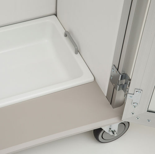 Carro para endoscopio - S3210G1SA - Solaire Medical - de almacenamiento / con puerta / con bandejas