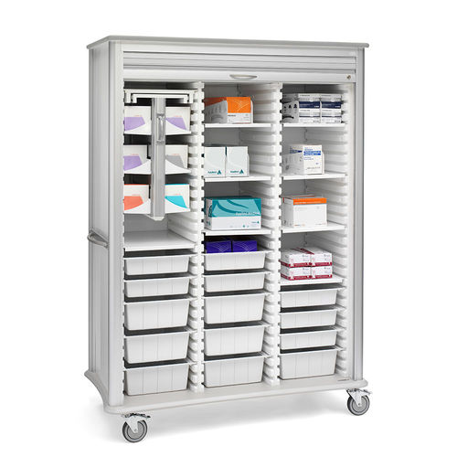 Carro para instrumental quirúrgico - Roam 1.5 Vascular - Solaire Medical - de almacenamiento / con puerta corredera / con estante
