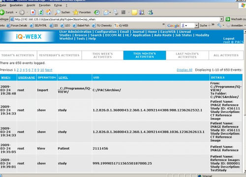 Software de gestión - iQ-WEBX - IMAGE Information Systems - de visualización / de diagnóstico / de captura