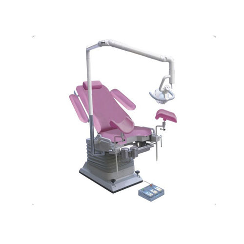 Sillón de reconocimiento ginecológico - DH-S104A - KANGHUI MEDICAL TECHNOLOGY - eléctrico / de 3 secciones / rosa