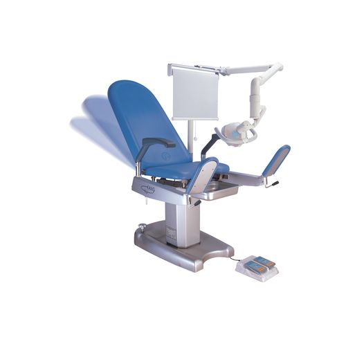 Sillón de reconocimiento ginecológico - DH-S101 02 - KANGHUI MEDICAL TECHNOLOGY - eléctrico / de altura variable / con reposapiernas