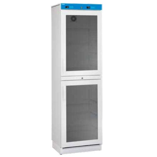 Refrigerador de laboratorio - MEDLAB 160/160 GD - Porkka - de tipo armario / con 2 puertas / con puerta de cristal