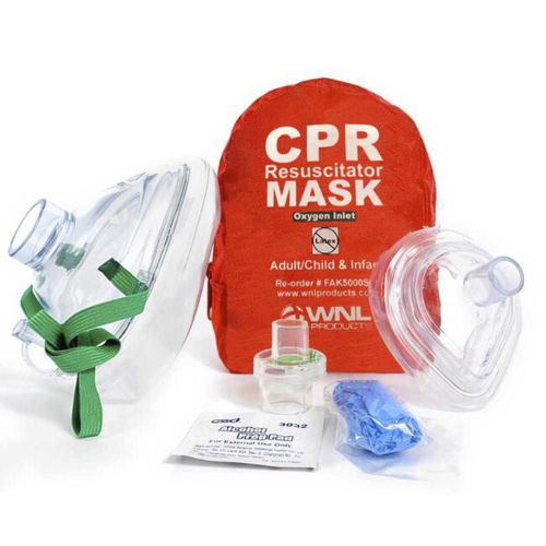 Máscara de reanimación para RCP - FAK5000SGI - WNL Products - de formación / sin látex / transparente