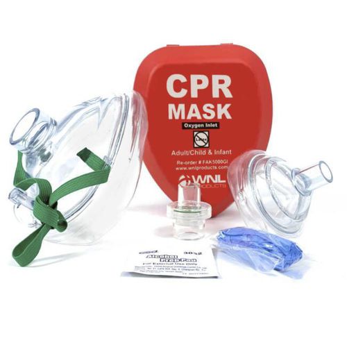 Máscara de reanimación para RCP - FAK5000GI - WNL Products - de formación / transparente / con válvula