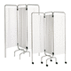 biombo médico plegable / móvil / 3 paneles / con cortina