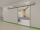 puerta de hospital / para sala de operaciones / corredera / de vidrio