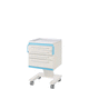 carro médico / para instrumental dental / para dispositivos médicos / con bandejas