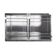jaula veterinaria modular / 2 compartimentos / de acero inoxidable