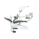 unidad dental con sillón electromecánico / con reposacabezas flexible / con portainstrumentos / con luz