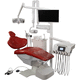 unidad dental con sillón eléctrico / con reposacabezas flexible / ambidiestros / con monitor