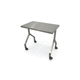 mesa de trabajo / rectangular / móvil / de acero inoxidable