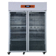 refrigerador de cromatografía / de tipo armario / con 2 puertas / con puerta de cristal