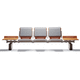asiento con estructura modular para sala de espera / con mesa / ergonómico