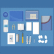 kit médico de colocación de catéteres / intervenciones vasculares / estéril