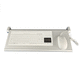 teclado médico con alfombrilla táctil / de aluminio / desinfectable / antibacterias